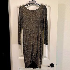 Gold sparkle dress size M NWOT